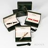 Three Montegrappa Fountain Pens, two with inner and outer boxes.