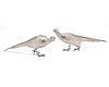 Pair of German Silver Table Birds, 19th century