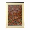 Vintage Chinese Buddhist Oil Painting