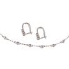 A Diamond Station Necklace & Earrings in 14K
