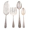 Four Baltimore Sterling Repousse Serving Pieces
