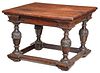 Baroque Carved Walnut Stretcher Table