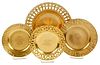 Two Sets of Healy Gold Chryso Ceramic Plates