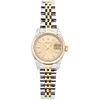 ROLEX OYSTER PERPETUAL DATE LADY. STEEL AND 14K YELLOW GOLD. REF. 69173, CA. 1985-1986