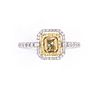 Fancy Yellow Diamond & Diamond 18K Gold Ring