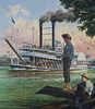 Dennis Lyall (B. 1946) "Robert E. Lee Riverboat"