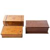 Three Assorted Antique Wooden Boxes