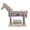 Carved & Painted Folk Art Trojan Horse