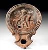 Charming Roman Pottery Oil Lamp Cupid / Eros