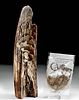 Fossilized Mammoth Tusk Fragment & Hair