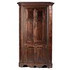 A Chippendale Stained Cherrywood Corner Cupboard