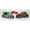 Three Painted Tin Toy Cars