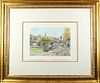 Signed French Watercolor of Paris