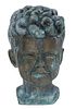 Patina Bronze Bust of a Young Boy