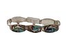 Zuni Inlaid Turquoise and Sterling Bracelet