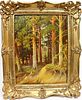 Signed 19th C. Russian School, Wooded Landscape
