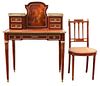 Antique French Louis Phillippe Desk & Chair