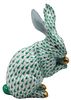 Herend Hungary Porcelain Hare Figurine, As Is