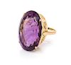 A Yellow Gold and Amethyst Ring, 10.90 dwts.