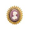 A Yellow Gold and Agate Cameo Brooch, 9.80 dwts.