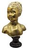 After Houdon, Bronze Bust of Young Girl