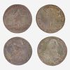 Four Order of Malta 30 Tari Silver Coins