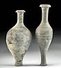 Lot of 2 Hellenistic Greek Pottery Spindle Vessels