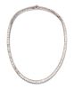 An 18 Karat White Gold and Diamond Riviera Necklace, French, 35.70 dwts.