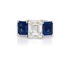 A Platinum, Diamond and Sapphire Ring, 4.00 dwts.