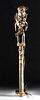 19th C. Papua New Guinea Bamboo Flute w/ Wood Stopper