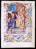 Beautiful Book of Hours Illuminated Manuscript Leaf, circa 1480 - Coronation of the BVM