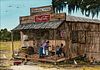 Jack Meyers (American, 1930-1994) General Store. Signed "J. MEYERS" l.l. Oil on canvasboard, 5 x 7 in., framed. Condition: Good.