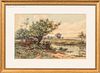 Two Framed Watercolors: Albert Matthews (American, 20th Century), The Banks of the River, signed "A. Matthews" l.l., watercolor on pape