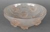 R. Lalique France Deco Frosted Glass Floral Bowl