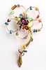 Christian Lacroix Large Mixed Media Flower Brooch