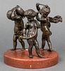 Musical Cherubs Bronze Figural Group Sculpture