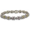 11.60ct Fancy Yellow and Pink Diamond, 18k Floral Bracelet