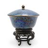 Chinese Antique Cloisonne Lidded Bowl
