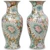 Pair Of Chinese Floral Vases
