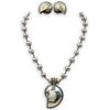(3 Pc) Sterling Silver and Pearl Jewelry Set