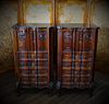 Pr FINE BELGIAN MARBLE TOP CARVED WOODEN CHESTS