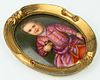 VICTORIAN SMALL HAND PAINTED PORCELAIN PLAQUE