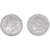 (2 Pc) Morgan Silver Dollars (1880-O) (1891-P)