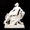 19th Century Minton Parian Ware Figure, Ariadne On Panther