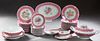 Forty-four Piece Set of French Limoges Dinnerware, 20th c., by Les Maitres Porcelainiers Limogeauds, in the "Rose Pompadour" pattern, set # 393, consi