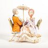 Bisque Porcelain Lace Figural Grouping, Couple Reading