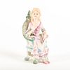 Fern Japanese Ceramic Figurine, Seated Lady