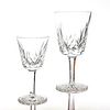 16 Waterford Crystal Lismore Pattern Wine Glasses, 2 Sizes
