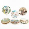 10 Collectible Ceramic Landscape And Seascape Plates