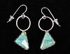 Navajo Royston Turquoise Sterling Silver Earrings